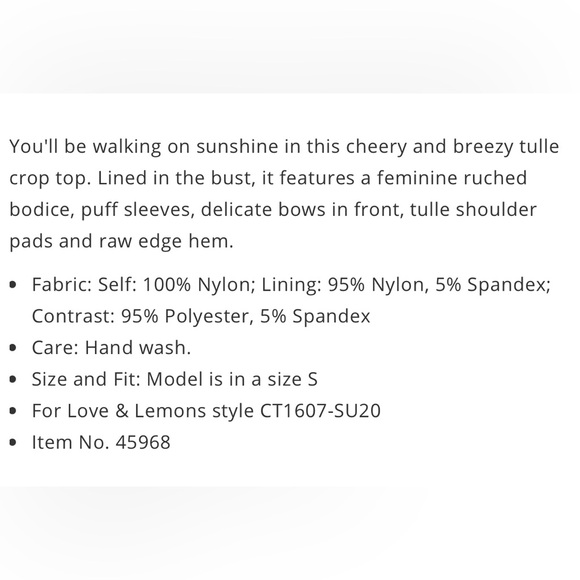 For love & lemon sunshine crop top small - Picture 13 of 13